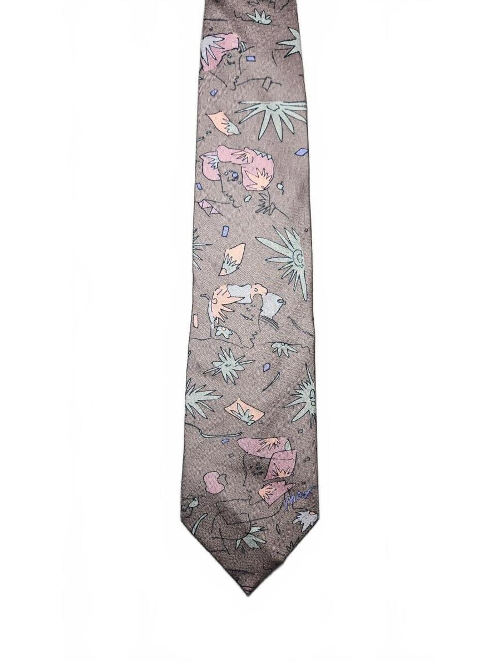 Petra Max Italy Tropical Lady Novelty Necktie Vintage Tie